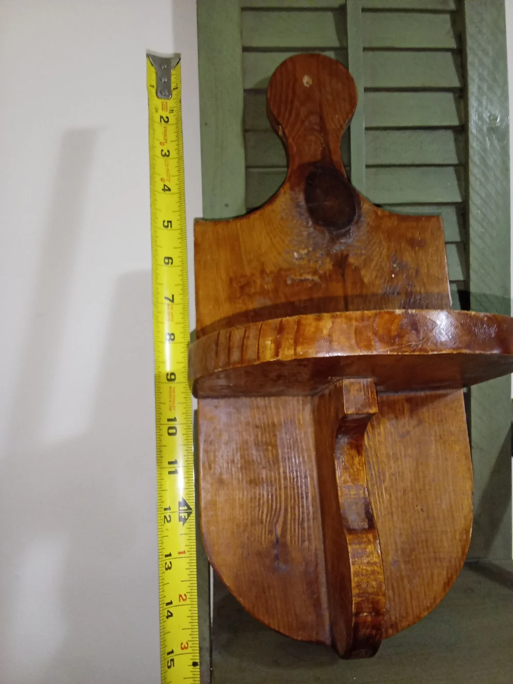 Primitive Wood Wall Shelf Brown Rustic Medium 14